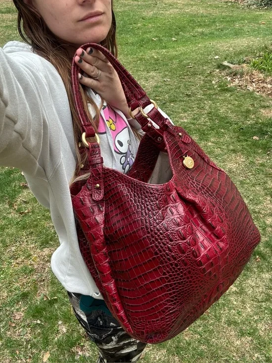 Brahmin Croc Shoulder Bag - Picture 4 of 17